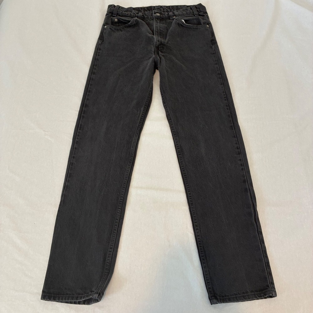 Levi's 505 Jeans Mens 34x34 Black Vintage Made in USA Straight Leg Denim